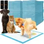 Абсорбиращи хигиенни подложки за кучета и котки 60 x 40 см, 100 броя + 30 торбички за отпадъци, снимка 1