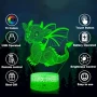 Холограмна 3D LED лампа Дино-дистанционно управление 16 цвята+други режими на управление, снимка 2