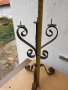 Стар свещник от ковано желязо 3ка-54см, снимка 5
