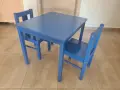 детска масичка и 2 столчета сини IKEA Kritter, снимка 2