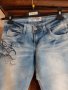Дънки ELEVEN JEANS с Бродерия и Паети декорация НОВИ,избелени ефекти-уникален модел, снимка 5