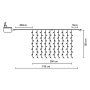 Коледни лампички Завеса, 200 LED, Топло бяло, Прозрачен кабел, 5.1м, снимка 3