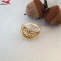 Пръстен с 14К златно покритие 224828, снимка 2