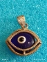 Сребърна висулка синьо око Назар великолепна много красива 32380, снимка 1