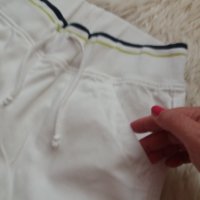 Снежнобял дънков спортен панталон с широк ластик в талията, снимка 3 - Дънки - 37443043
