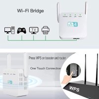Wi-Fi усилвател рутер рипийтър MediaTek MT7628KN Wireless-N 300 Mbps + 1LAN, снимка 6 - Рутери - 26036510