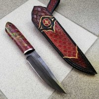 Ръчно изработен ловен нож от марка KD handmade knives ловни ножове, снимка 6 - Ловно оръжие - 30284314
