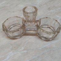 Стъклена солница , снимка 1 - Антикварни и старинни предмети - 38299261
