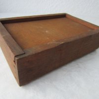 ?  Стара дървена кутия с плъзгащ капак, дърво стара, снимка 2 - Други - 31791297