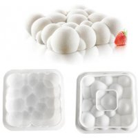 3D Голям Облак мехури балони силиконова форма молд десерт мус сладкиш, снимка 3 - Форми - 30780828