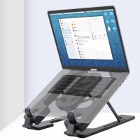 Сгъваема стойка за лаптоп с повдигане и вентилатори, снимка 7 - Лаптоп аксесоари - 35534221