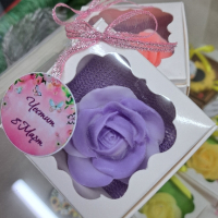 Сапунено цвете в кутийка, снимка 1 - Подаръци за жени - 44529281