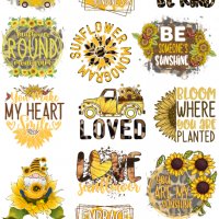 Скрапбук стикери за декорация планер слънчогледи sunflowers самозалепващ лист А5 - различни видове, снимка 3 - Други - 37331882