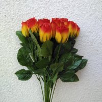  Изкуствени цветя - рози, снимка 10 - Изкуствени цветя - 32013601