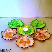 Декоративни #свещници  - #чинийки! Ръчна изработка!, снимка 2 - Декорация за дома - 34189042