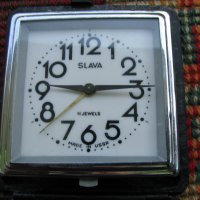 Джобен часовник будилник SLAVA, снимка 1 - Антикварни и старинни предмети - 30467375