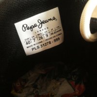 Pepe Jeans Sloane Camu Sneakers PLS31278 Black 999 Размер EUR 40 / UK 7 дамски естест. кожа 152-13-S, снимка 16 - Маратонки - 42380697