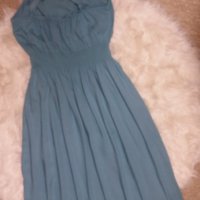 Дълга лятна рокля в нежен пастелен син цвят, снимка 3 - Рокли - 42782981