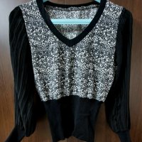 Дамска блуза с копринен ръкав , снимка 1 - Блузи с дълъг ръкав и пуловери - 35371542