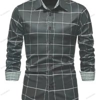 Мъжка ежедневна риза с дълъг ръкав, 3цвята - 023, снимка 2 - Ризи - 40269617