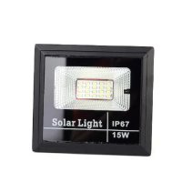 Прожектор 15W и соларен панел, студена светлина с дистанционно управление, снимка 4 - Соларни лампи - 31058736