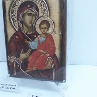 Икона на платно А5 на Пресвета Майка Богородица Закрилница - ръчна изработка . Модел Д., снимка 7 - Икони - 37797123
