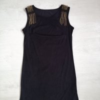 Черна рокля-туника, снимка 1 - Рокли - 21071042