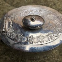 старинен дебело посребрен съд /чайник, кана/, снимка 5 - Антикварни и старинни предмети - 39292156
