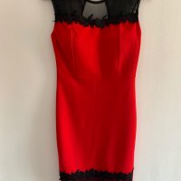 Много красива червена рокля с черна дантела, снимка 6 - Рокли - 29085304
