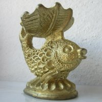Златна рибка метал фигура пластика поставка, риба , снимка 2 - Статуетки - 31174930