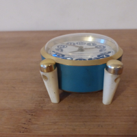 Будилник часовник Слава 2 крачета син корпус, снимка 9 - Антикварни и старинни предмети - 44795053