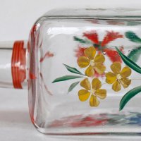 Стара Австрийска ръчно рисувана бутилка за алкохол 1960те, снимка 6 - Колекции - 35093185