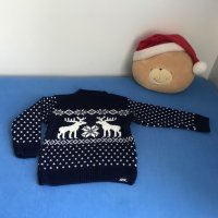 Коледен пуловер 3-4 г., снимка 2 - Детски пуловери и жилетки - 30197268