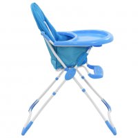 Високо бебешко столче за хранене, синьо и бяло, снимка 4 - Столчета за хранене - 37922025