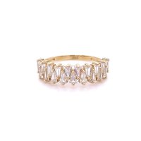 Златен дамски пръстен 2,24гр. размер:55 14кр. проба:585 модел:21943-4, снимка 1 - Пръстени - 44298141