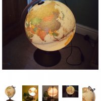 Голям географски глобус - LED Лампа, снимка 6 - Настолни лампи - 31958587