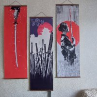 Платнени плакати на японска тематика, снимка 1 - Антикварни и старинни предмети - 42717050