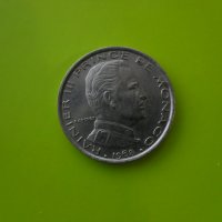 1 франк 1968 г. монета Монако, снимка 2 - Нумизматика и бонистика - 39568441