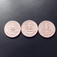 Quarter Dollar USA-1958-59-60 г.Сребро!, снимка 2 - Нумизматика и бонистика - 34368657
