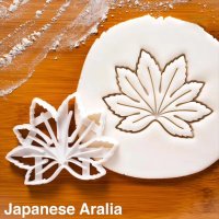 Японско листо Аралия пластмасов резец форма за тесто сладки фондан декор бисквитки, снимка 1 - Форми - 40737122