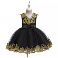 Черна Детска рокля , снимка 1 - Детски рокли и поли - 29412516