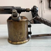 Белгийска бензинова горелка / лампа. №2872, снимка 2 - Антикварни и старинни предмети - 38399571