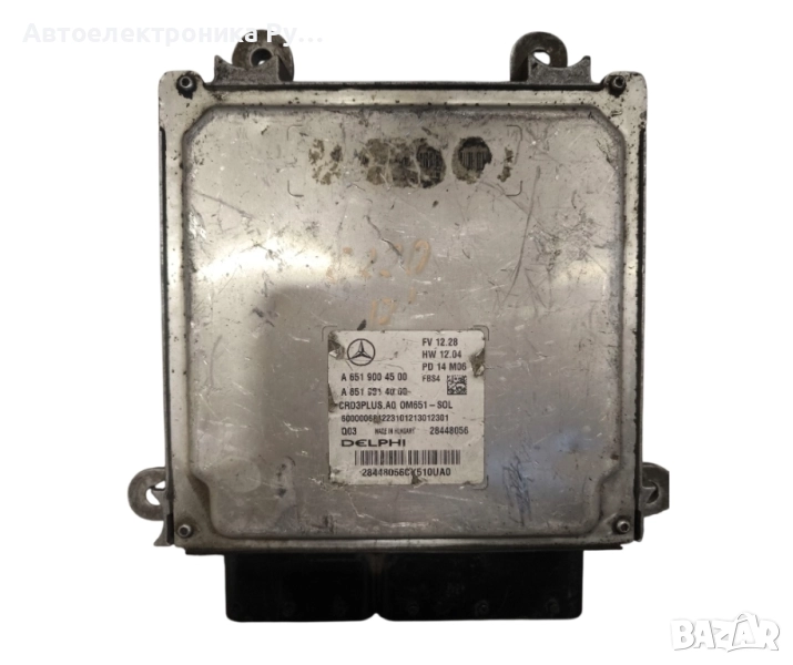 Компютър за двигател за Mercedes C 2.1CDI A6519004500 28448056 CRD3PLUS.A0 6519033966 ME192501 , снимка 1