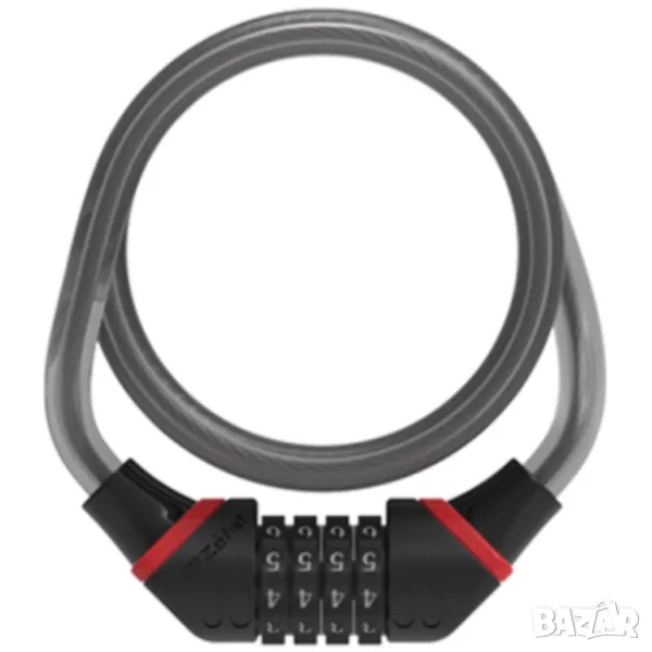 Стоманен Катинар-спирала За Велосипед Zefal K-traz C8 Code С 4-цифрена Комбинация За Защита, снимка 1