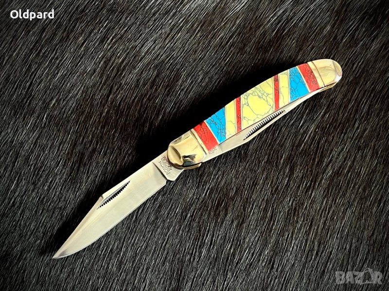 Висококачествен колекционерски джобен сгъваем нож Copperhead Stoneworx. RR2400, снимка 1