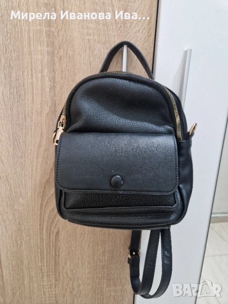 Дамска черна раничка, снимка 1