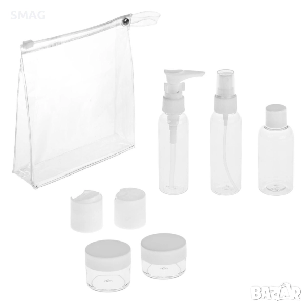 Комплект бутилки за пътуване в чанта – 7 броя_1164012, снимка 1