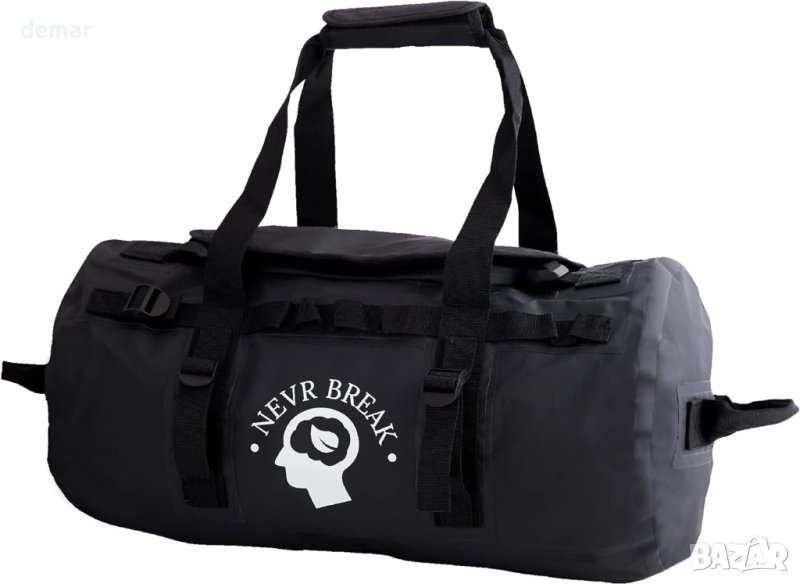 NEVR BREAK 42L Водоустойчива чанта - сак 50x25 см, черна, снимка 1