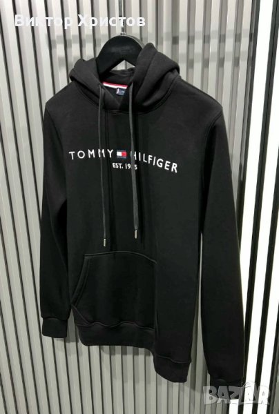 Суичър (худи) Tommy Hilfiger в черен вариант - ТОП модел за сезона ! ! !, снимка 1