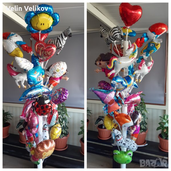 Фолиеви балони надути с въздух, на пръчка – 3.95 лв., снимка 1
